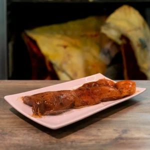 Careta de cerdo adobada cocina a baja de temperatura